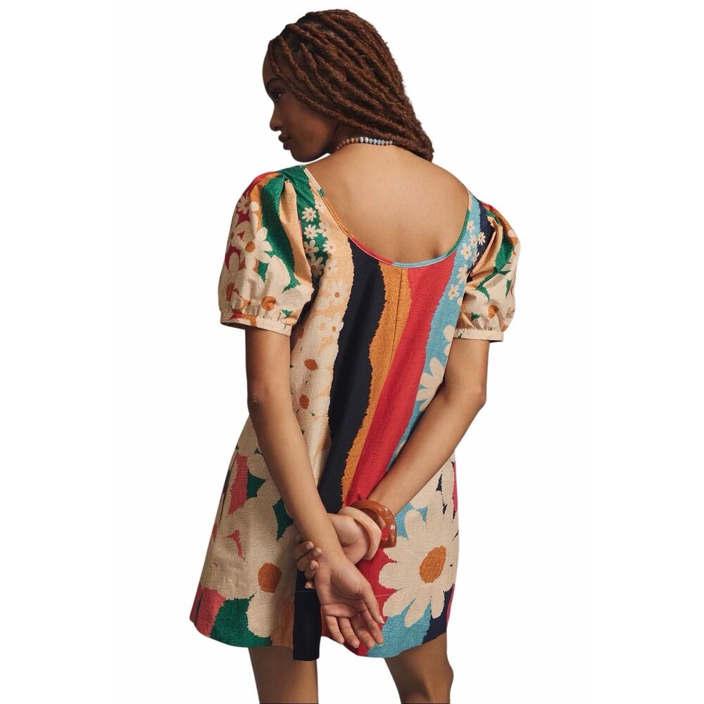 Farm Rio Super Fun Daisy Mini Dress Size Small - Picture 5 of 10